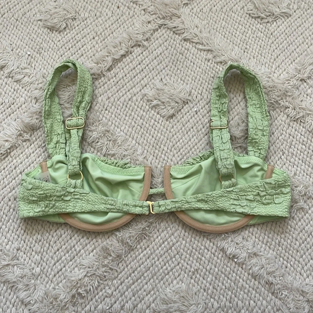 New Montce Petal Floral Jacquard Bikini Top - Picture 6 of 6